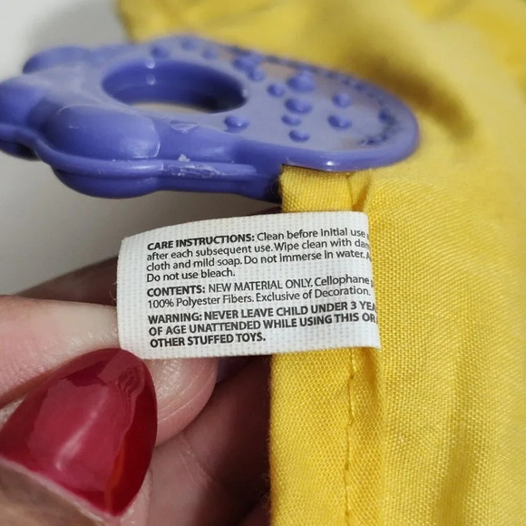 Nuby Teether Plush Monkey Lovey Security Blanket Baby Crinkle Sound FLAW - Picture 6 of 8